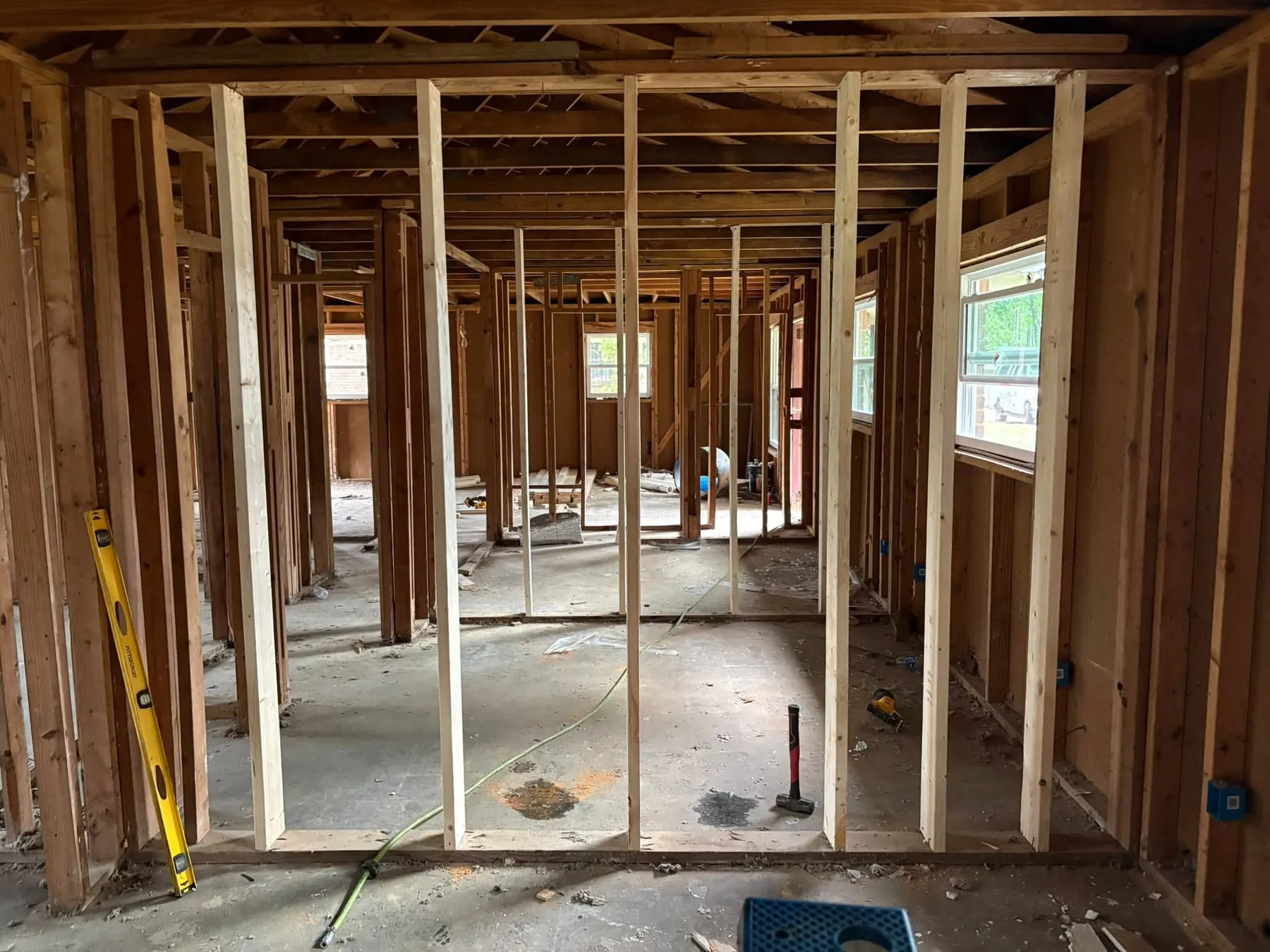 Interior constructions on DCG Land Management jobsite