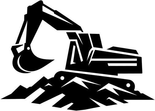 DCG Land Management excavator logo